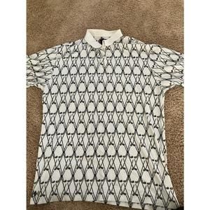 Chaps Ralph Lauren Polo Shirt Mens XL Golf Bag Print Golf